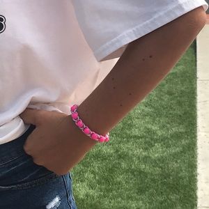 Rainbow loom beaded bracelet.